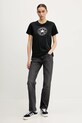 Converse tricou din bumbac 10028412.A01 negru SS25