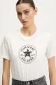 Βαμβακερό μπλουζάκι Converse λευκό 10028412.A02