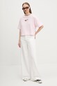 Converse tricou din bumbac 10028306.A03 roz SS25
