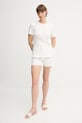 Bombažna kratka majica Tommy Hilfiger WW0WW44559 bela SS25