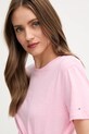 Bavlněné tričko Tommy Hilfiger růžová WW0WW44559