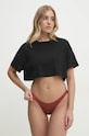 Kratka majica za plažo Calvin Klein črna KW0KW02819