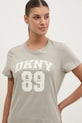 Βαμβακερό μπλουζάκι Dkny γκρί DP5T1228