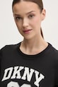 Dkny t-shirt bawełniany czarny DP5T1228