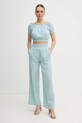 Dkny camicetta in cotone DJ5W2110 blu SS25
