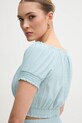 Dkny camicetta in cotone blu DJ5W2110