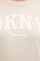Bombažna kratka majica Dkny DP5T1224 bež