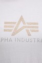 Alpha Industries tricou din bumbac Crystal T Wmn 136063 alb