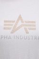 Alpha Industries tricou din bumbac Crystal T Wmn 136063 alb