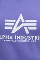 Bavlnené tričko Alpha Industries New Basic T Wmn fialová 196051