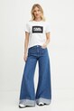 Karl Lagerfeld tricou din bumbac ASW17010 alb SS25