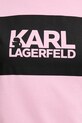 Karl Lagerfeld tricou din bumbac ASW17010 roz
