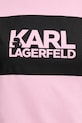 Хлопковая футболка Karl Lagerfeld ASW17010 розовый