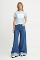 Karl Lagerfeld tricou din bumbac ASW17010 albastru SS25