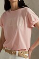 Bombažna kratka majica Polo Ralph Lauren oranžna 211965096