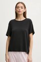 Pižama majica Calvin Klein Underwear Pletenina črna LV00QS7435