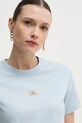 Хлопковая футболка Calvin Klein Jeans голубой J20J225243