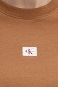 Calvin Klein Jeans t-shirt bawełniany brązowy J20J225243