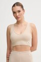 Calvin Klein Jeans top z elastanem beżowy J20J225246