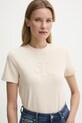Odzież Calvin Klein Jeans t-shirt bawełniany J20J225256 beżowy