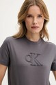 Ρούχα Βαμβακερό μπλουζάκι Calvin Klein Jeans J20J225256 γκρί