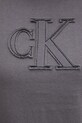 Βαμβακερό μπλουζάκι Calvin Klein Jeans γκρί J20J225256