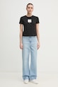 Pamučna majica Calvin Klein Jeans J20J225260 crna SS25