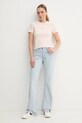 Хлопковая футболка Calvin Klein Jeans J20J225524 розовый SS25