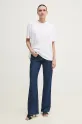 Хлопковая футболка Calvin Klein Jeans J20J225539 белый SS25