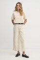 Calvin Klein Jeans tricou din bumbac J20J225578 bej SS25