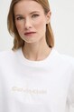 Дрехи Памучна тениска Calvin Klein Jeans LV047AB814 бял