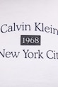 Βαμβακερό μπλουζάκι Calvin Klein Jeans λευκό LV047B808G