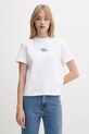 Bavlněné tričko Calvin Klein Jeans potisk bílá LV047B851G