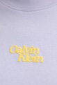 Pamučna majica Calvin Klein Jeans ljubičasta LV047B851G