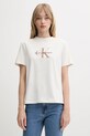 Calvin Klein Jeans t-shirt bawełniany nadruk beżowy LV047B865G