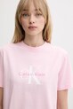 Oblečenie Bavlnené tričko Calvin Klein Jeans LV047B865G ružová
