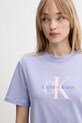 Odzież Calvin Klein Jeans t-shirt bawełniany LV047B865G fioletowy