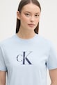 Calvin Klein Jeans t-shirt da donna in cotone blu LV047B865G