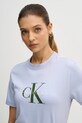 Bavlněné tričko Calvin Klein Jeans modrá LV047B865G