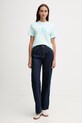 Calvin Klein Jeans t-shirt bawełniany LV047B865G turkusowy AW25