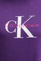Βαμβακερό μπλουζάκι Calvin Klein Jeans LV047B865G μωβ