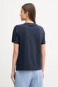 Bavlněné tričko Calvin Klein Jeans LV047B865G námořnická modř SS25