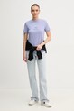 Бавовняна футболка Calvin Klein Jeans J20J225545 фіолетовий SS25