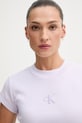 Calvin Klein Jeans t-shirt damski fioletowy LV047AB802