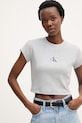 Calvin Klein Jeans t-shirt damski szary LV047AB802