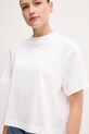 Памучна тениска Calvin Klein Jeans бял LV047AB811