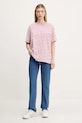 Хлопковая футболка Karl Lagerfeld Jeans A2W17029 розовый SS25