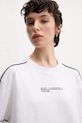 Βαμβακερό μπλουζάκι Karl Lagerfeld Jeans λευκό A2W17028