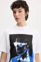 Βαμβακερό μπλουζάκι Karl Lagerfeld Jeans λευκό A2W17030