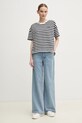 Barbour t-shirt in cotone Adria LML0893NY73 blu navy SS25